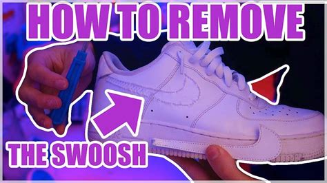 nike air force 1 swoosh wechseln|How to Prep/ Remove Swoosh from Air Force Ones for Customizing.